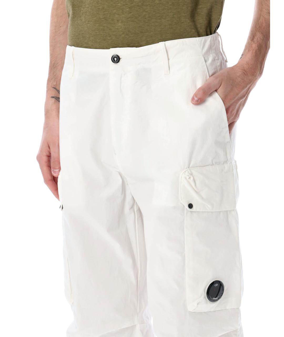 CP COMPANY Белые хлопковые повседневные брюки, фото 3