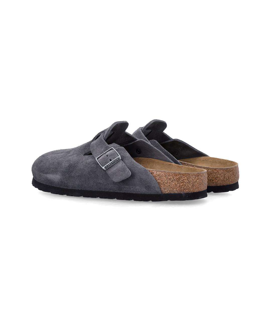 BIRKENSTOCK Антрацитовые замшевые сандалии, фото 3