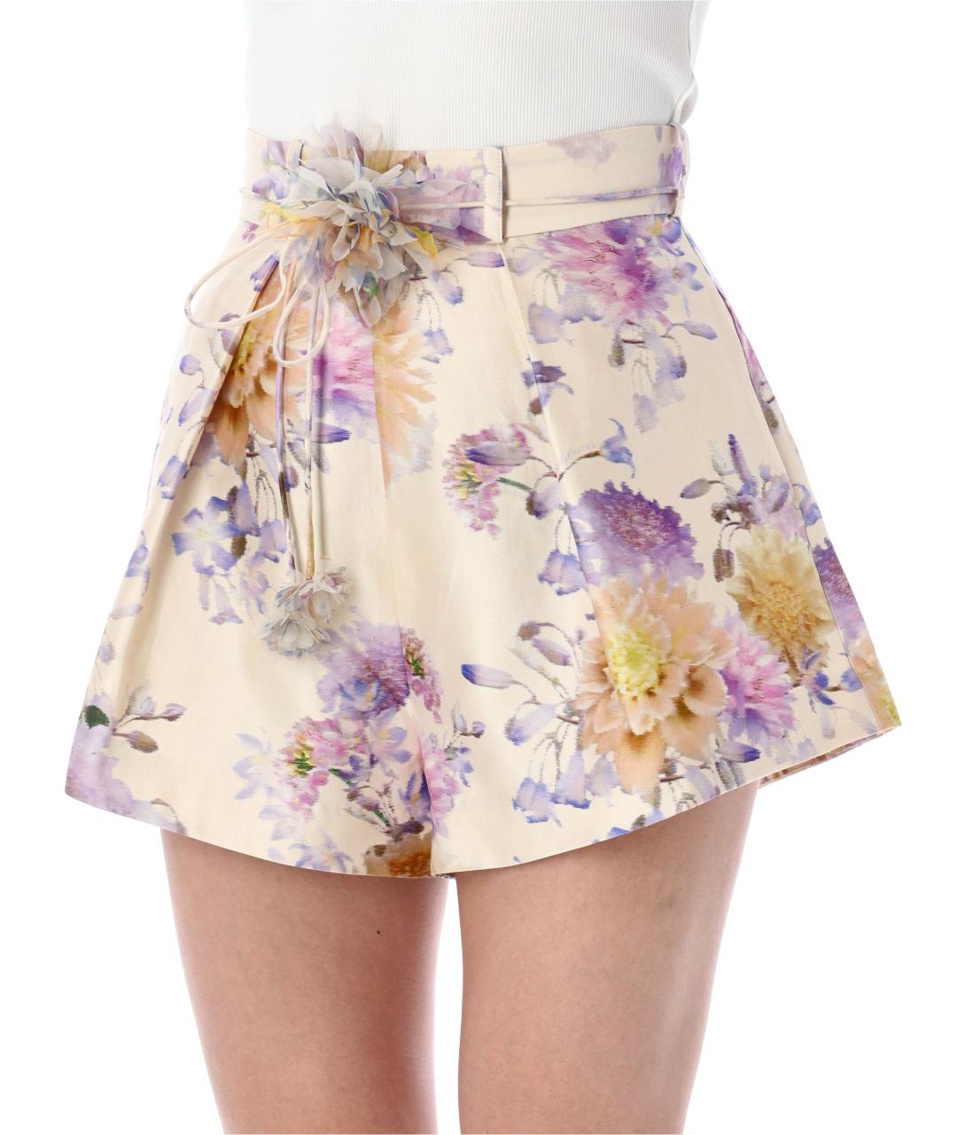 ZIMMERMANN Мульти шелковые шорты, фото 3