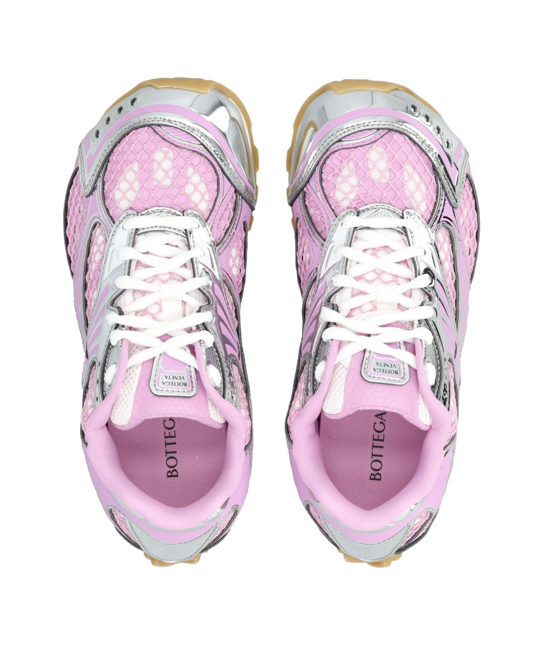 BOTTEGA VENETA Розовые синтетические кроссовки, фото 2
