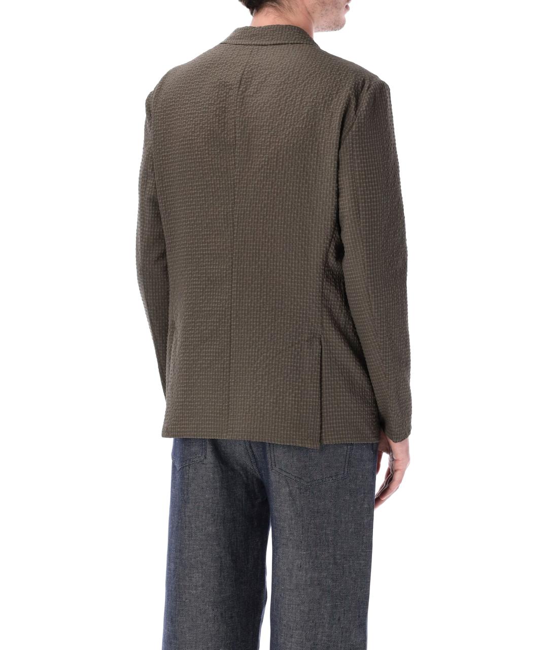 EMPORIO ARMANI Коричневый полиэстеровый пиджак, фото 2