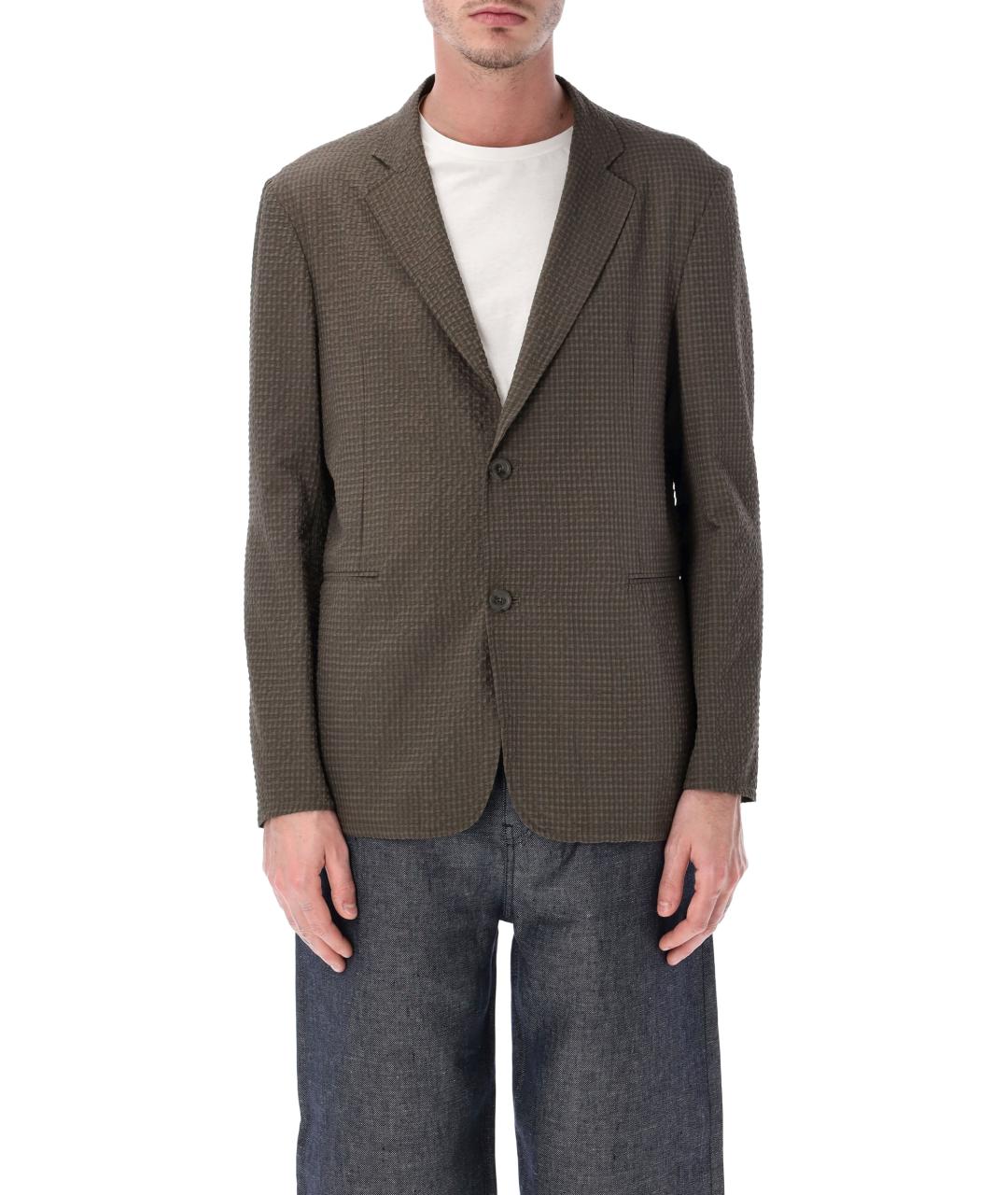 EMPORIO ARMANI Коричневый полиэстеровый пиджак, фото 1