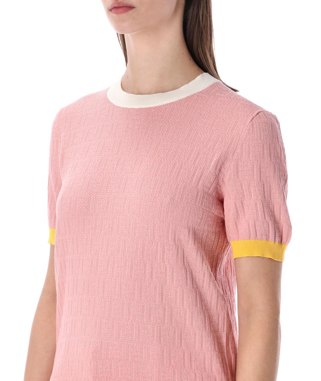 FENDI Розовый хлопковый джемпер / свитер, фото 3