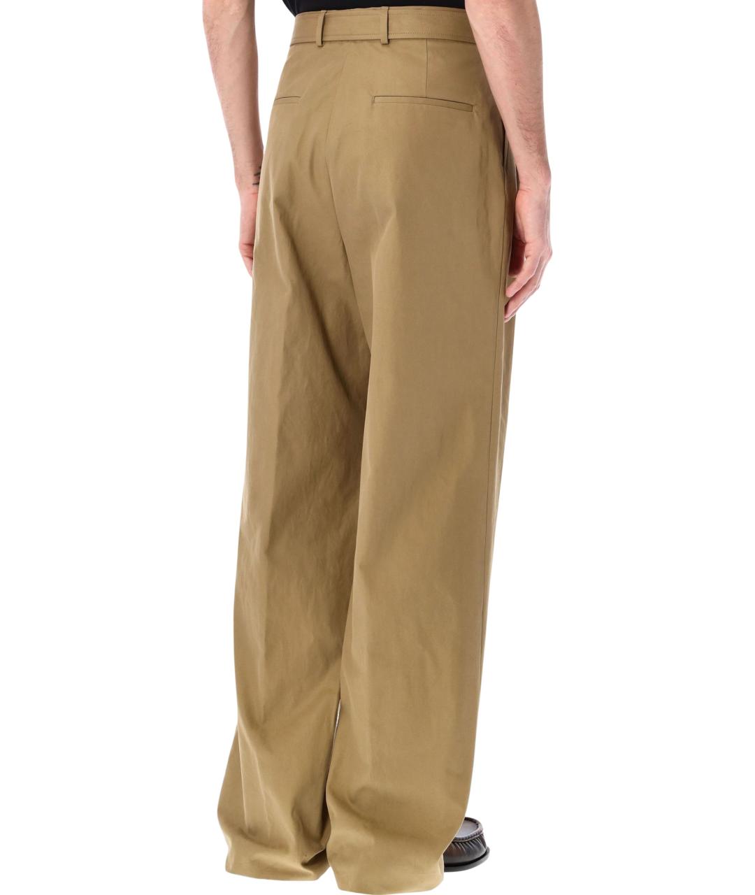 DRIES VAN NOTEN Коричневые хлопковые повседневные брюки, фото 2