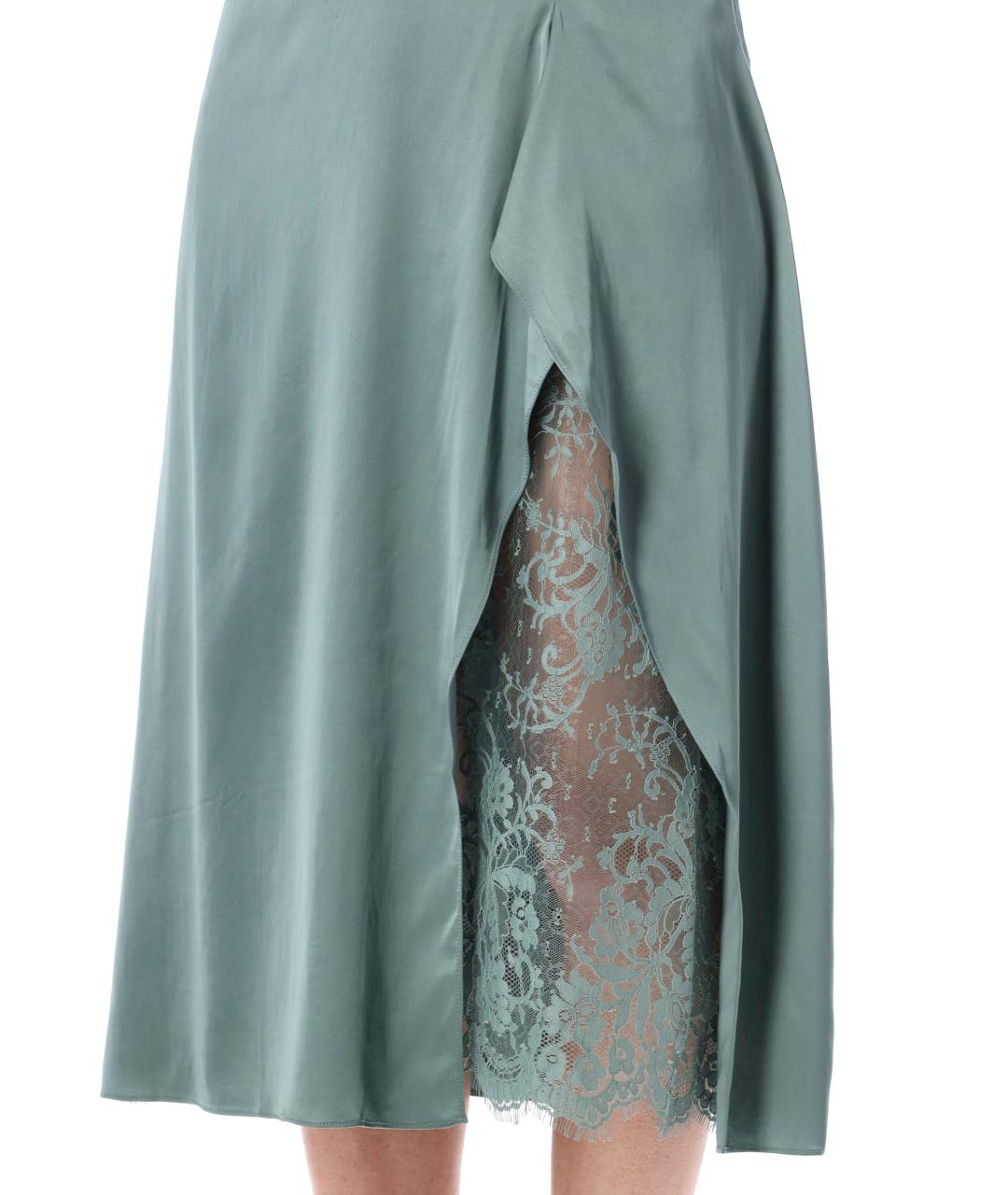 ACNE STUDIOS Зеленые вискозное коктейльное платье, фото 3