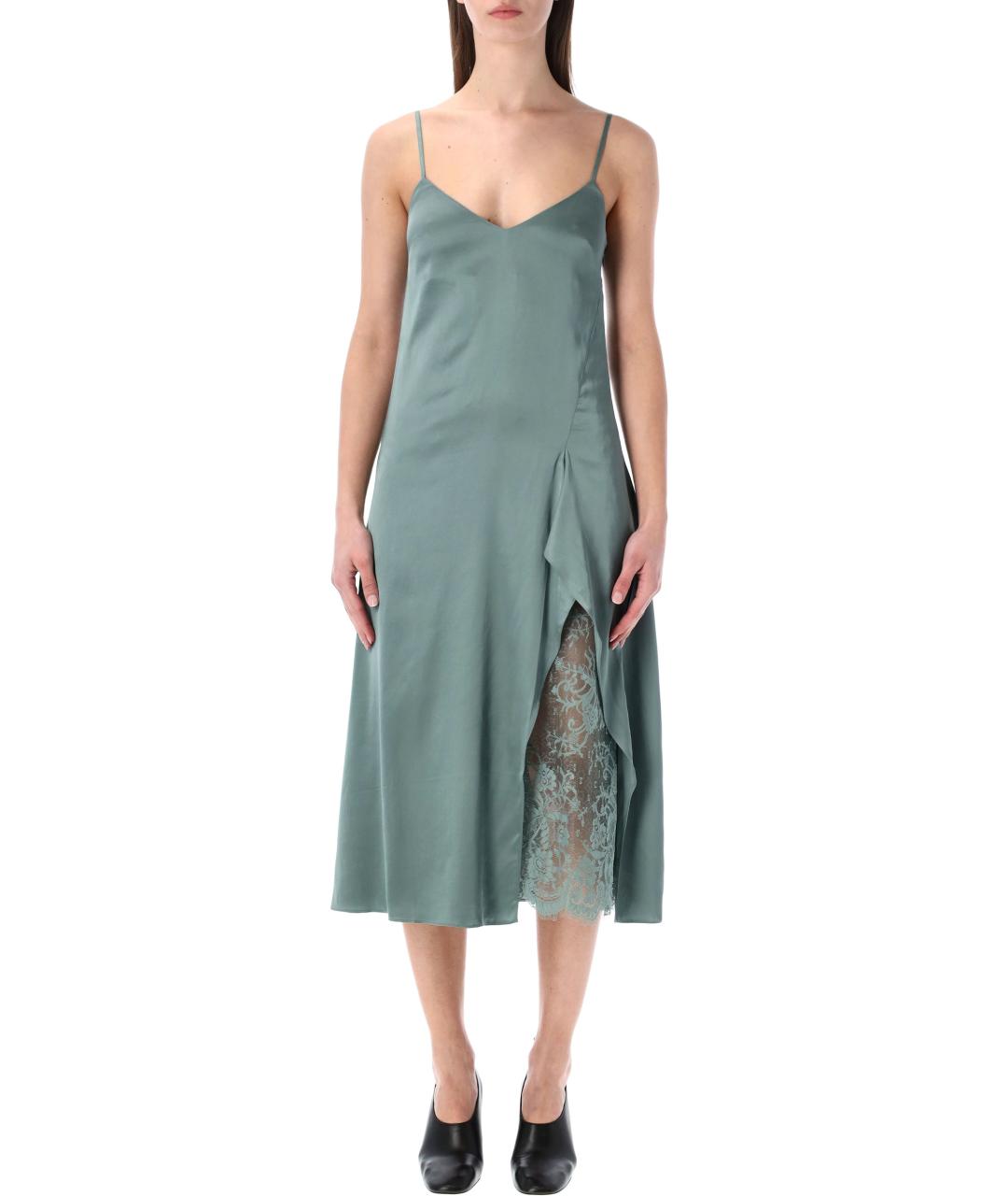 ACNE STUDIOS Зеленые вискозное коктейльное платье, фото 1