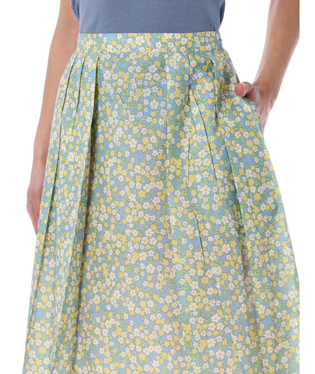 PRADA Мульти полиамидовая юбка миди, фото 3