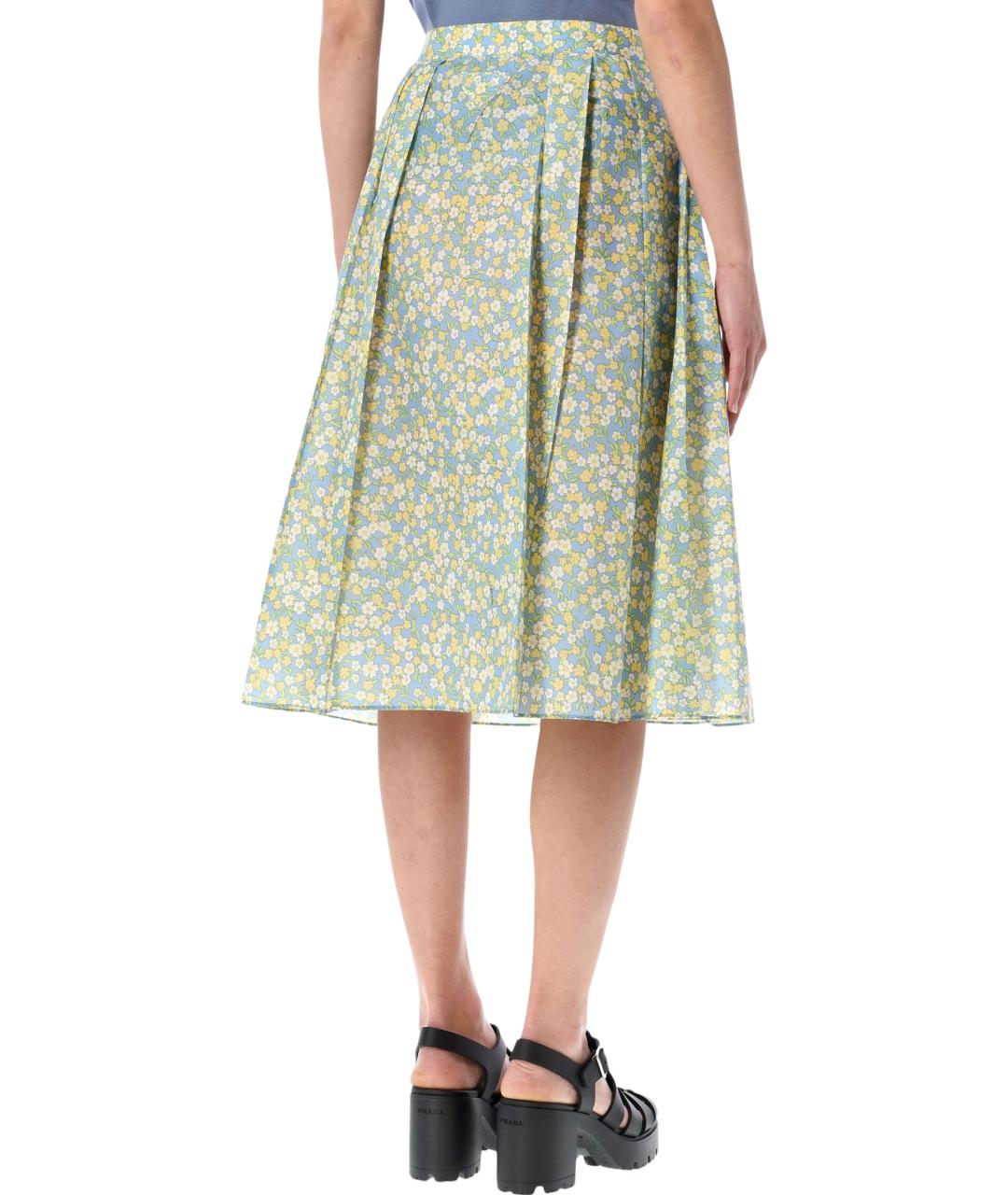 PRADA Мульти полиамидовая юбка миди, фото 2