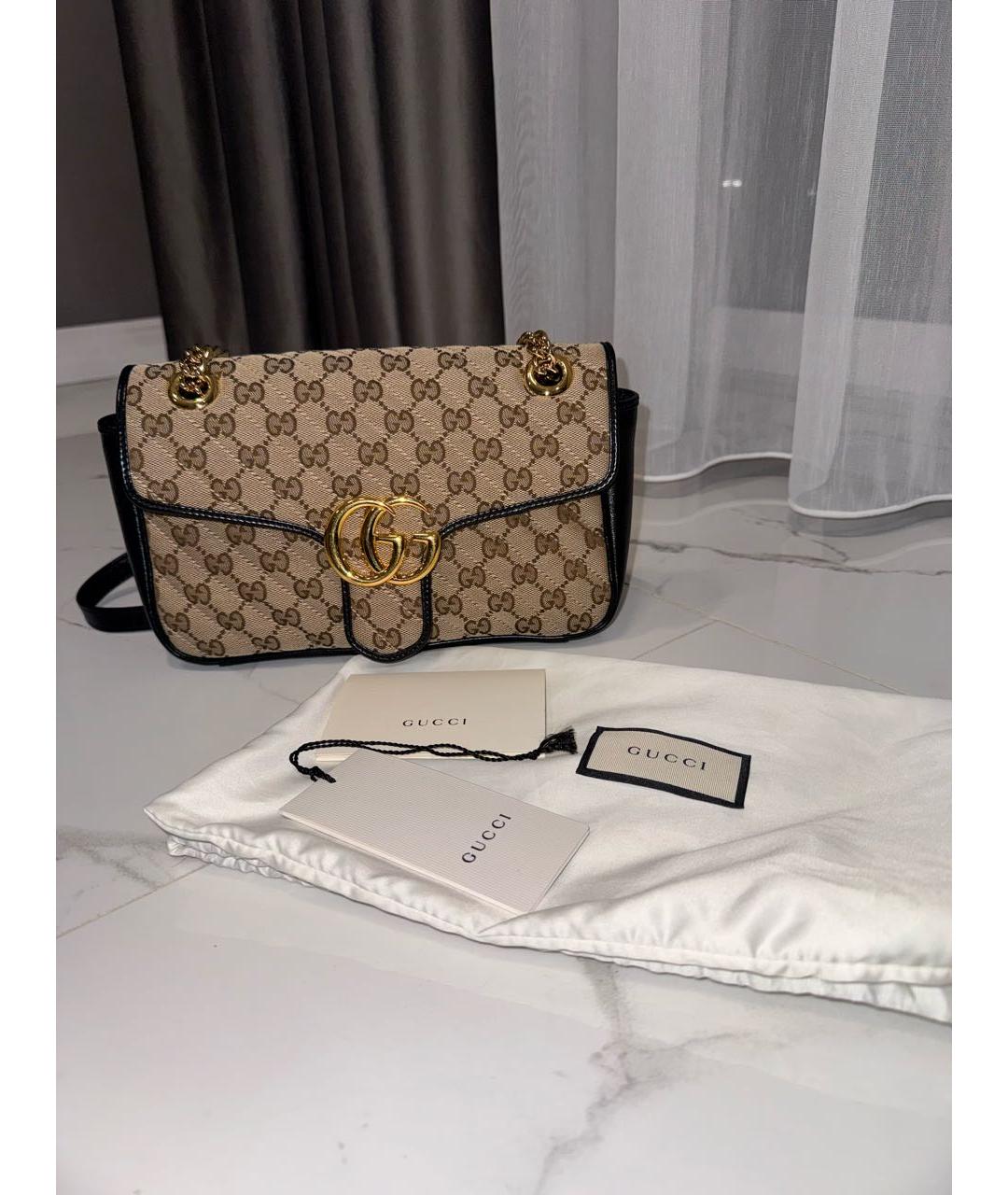 GUCCI Бежевая тканевая сумка через плечо, фото 9