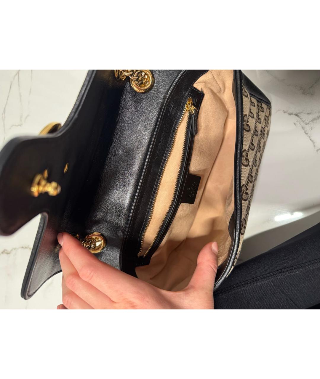 GUCCI Бежевая тканевая сумка через плечо, фото 4