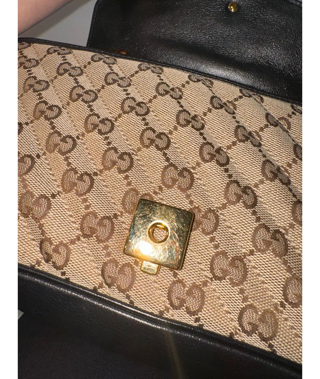 GUCCI Бежевая тканевая сумка через плечо, фото 7