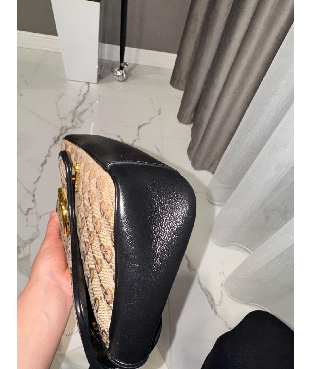 GUCCI Бежевая тканевая сумка через плечо, фото 6