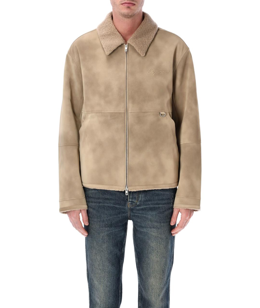 REPRESENT Бежевая полиэстеровая куртка, фото 1