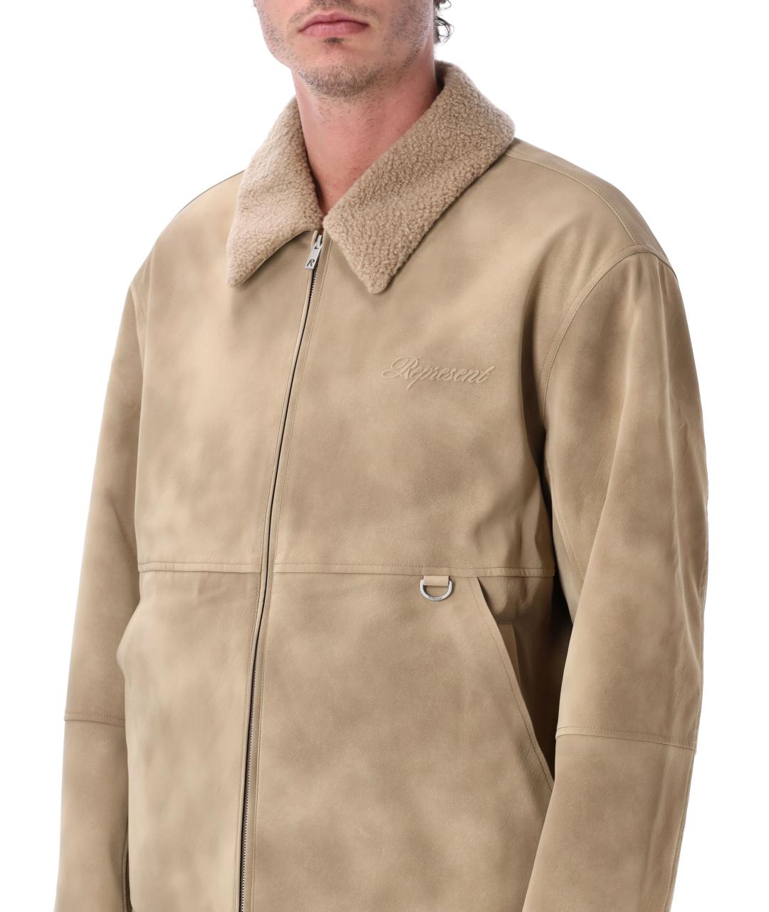 REPRESENT Бежевая полиэстеровая куртка, фото 3