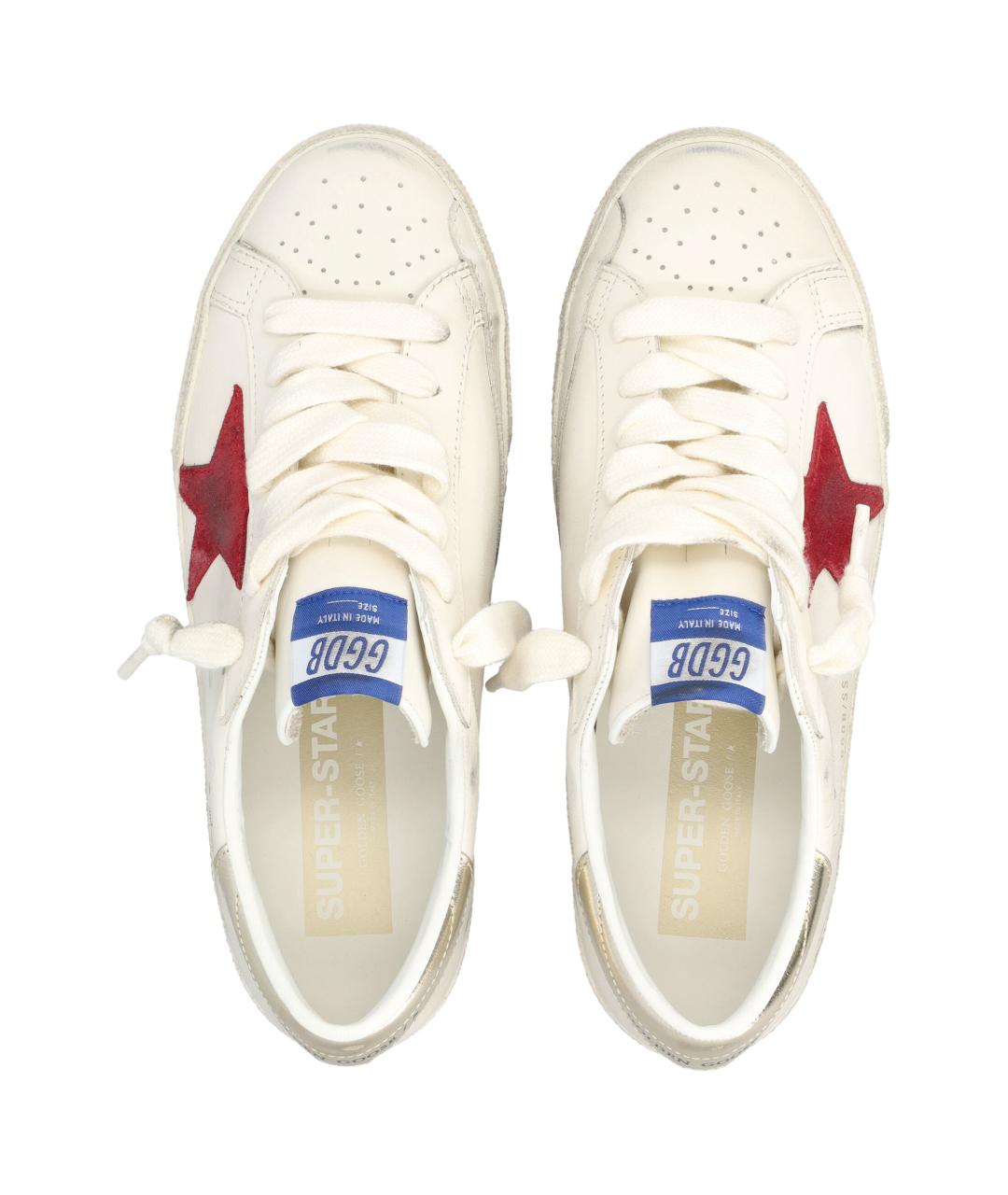 GOLDEN GOOSE DELUXE BRAND Белые кожаные низкие кроссовки / кеды, фото 2