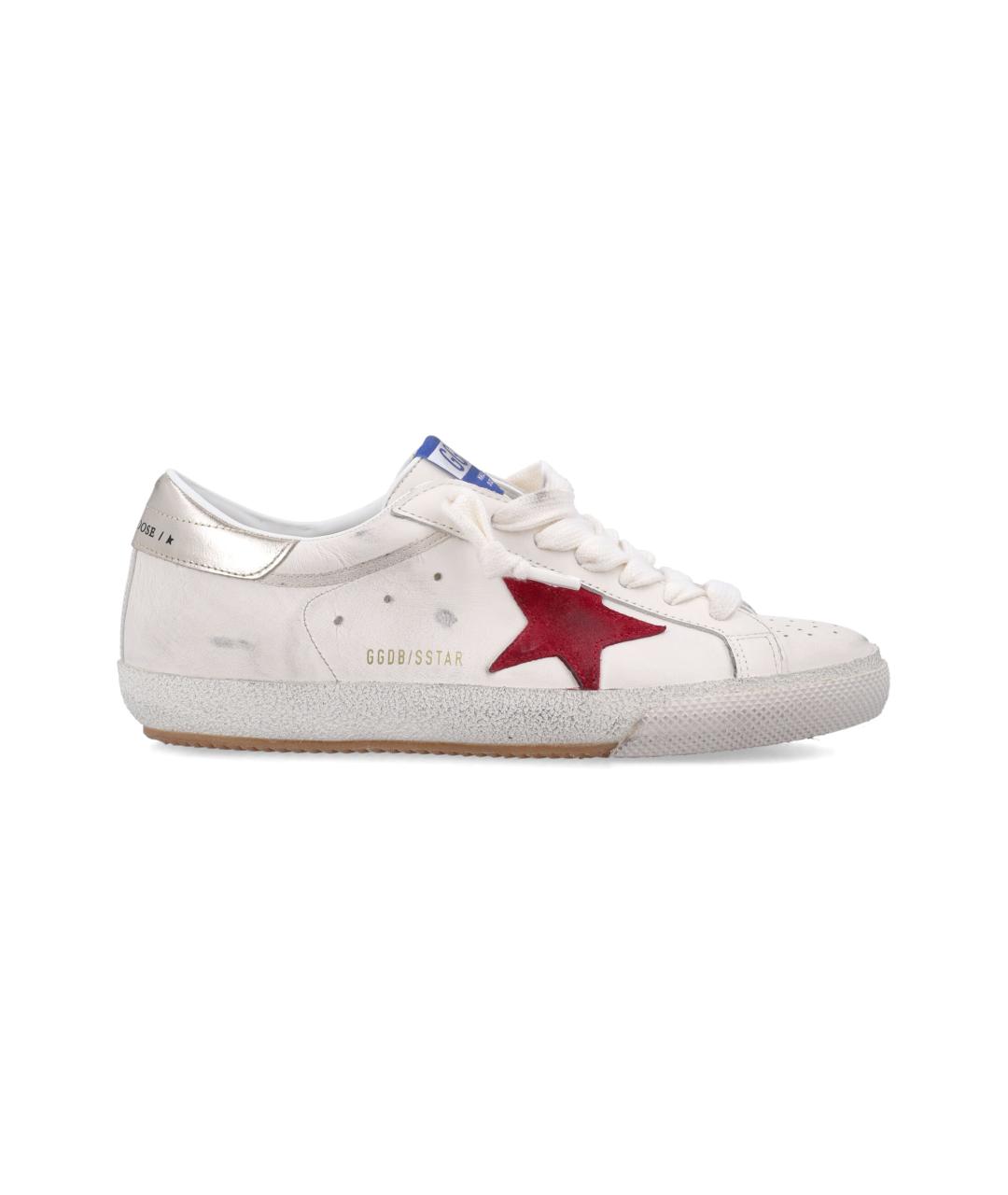 GOLDEN GOOSE DELUXE BRAND Белые кожаные низкие кроссовки / кеды, фото 1
