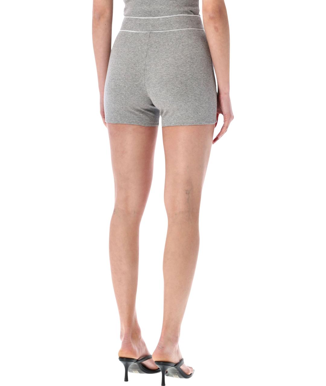 MARINE SERRE Серые хлопковые шорты, фото 2