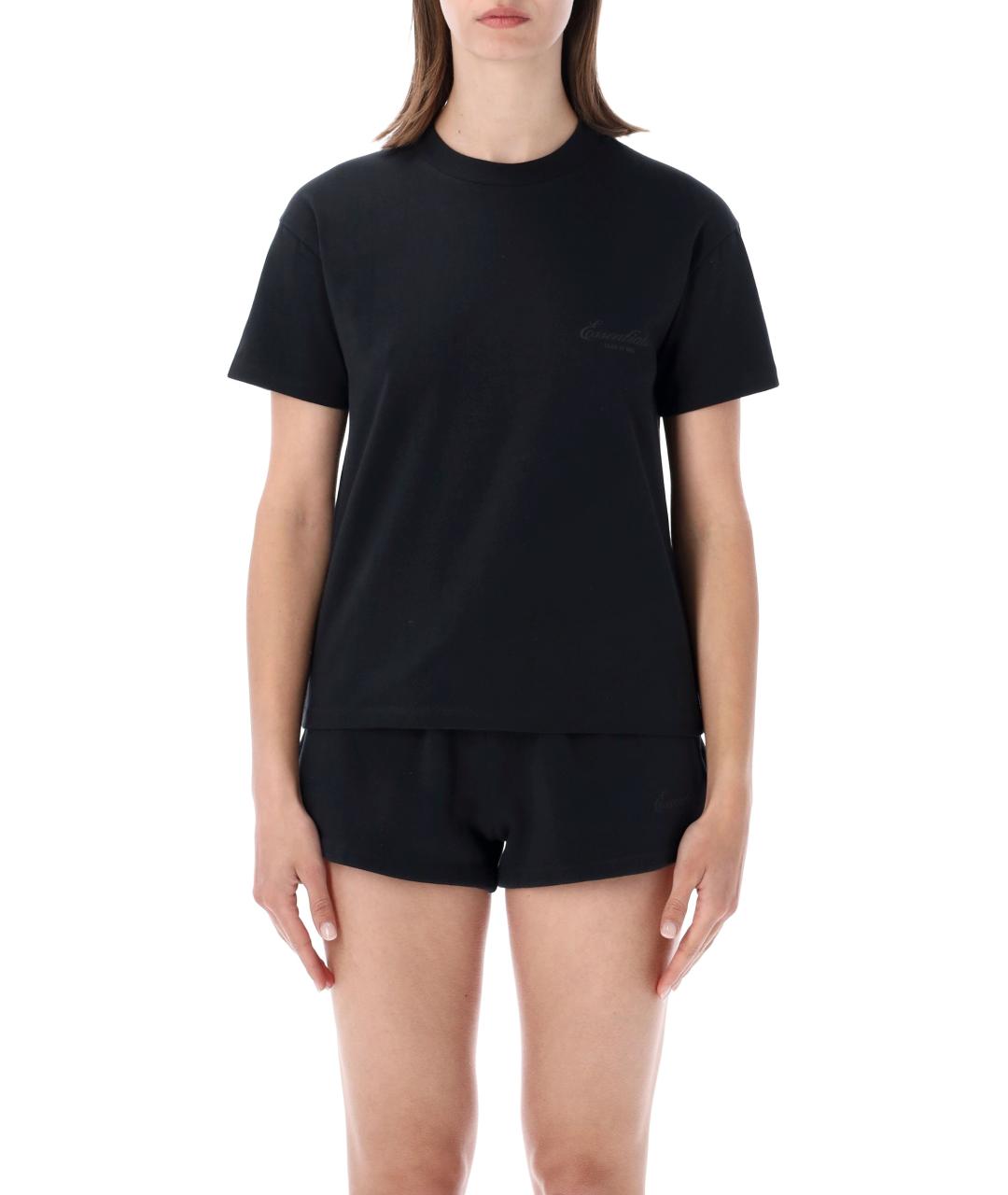 FEAR OF GOD ESSENTIALS Черная хлопковая футболка, фото 1