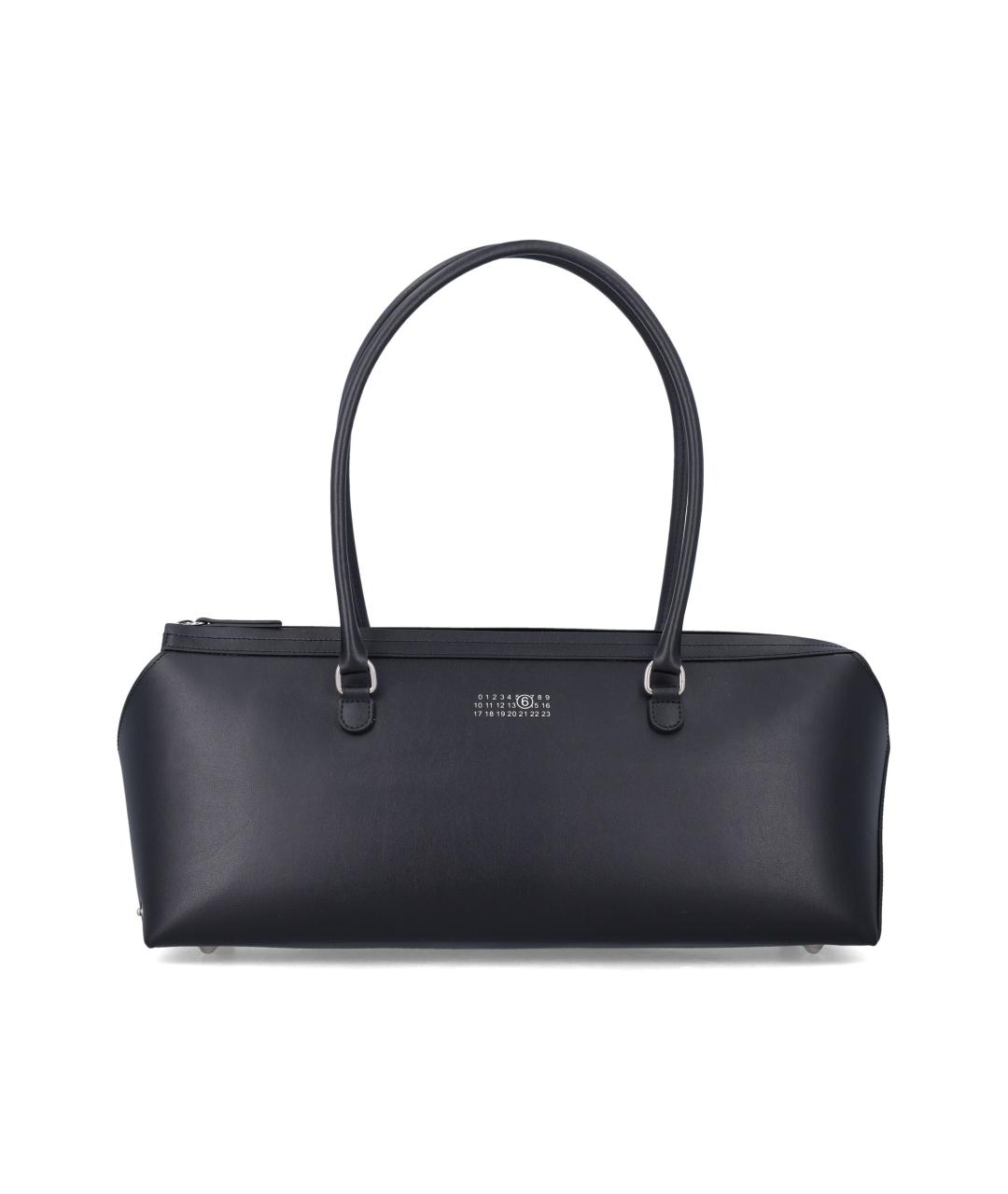 MM6 MAISON MARGIELA Черная кожаная сумка на плечо, фото 1