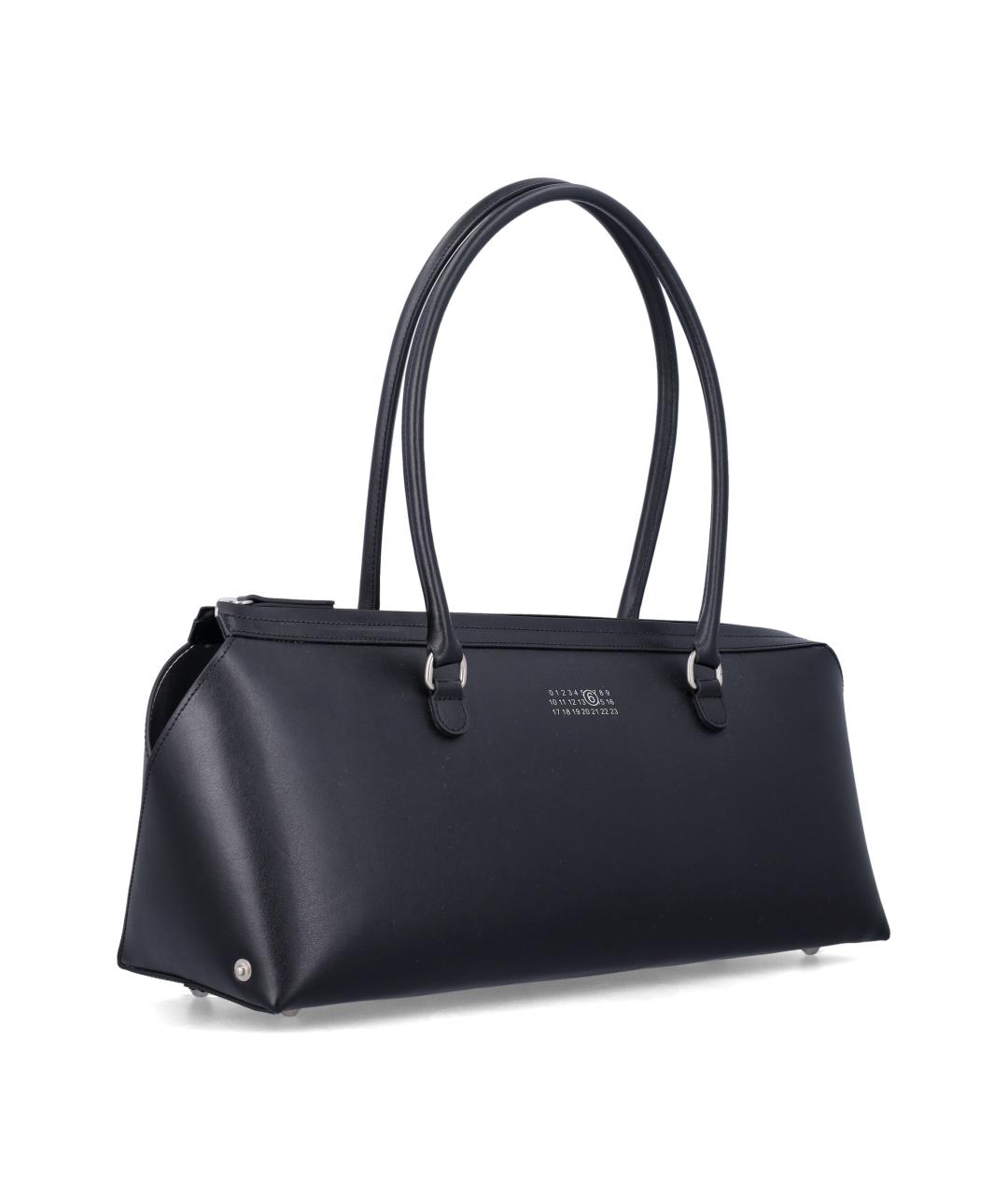 MM6 MAISON MARGIELA Черная кожаная сумка на плечо, фото 2