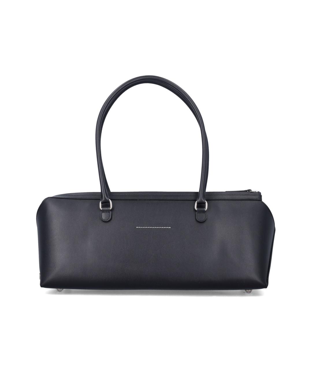 MM6 MAISON MARGIELA Черная кожаная сумка на плечо, фото 3