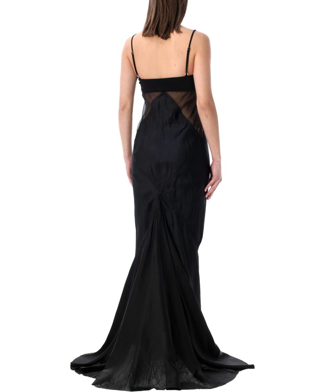 RICK OWENS Черное вискозное вечернее платье, фото 2