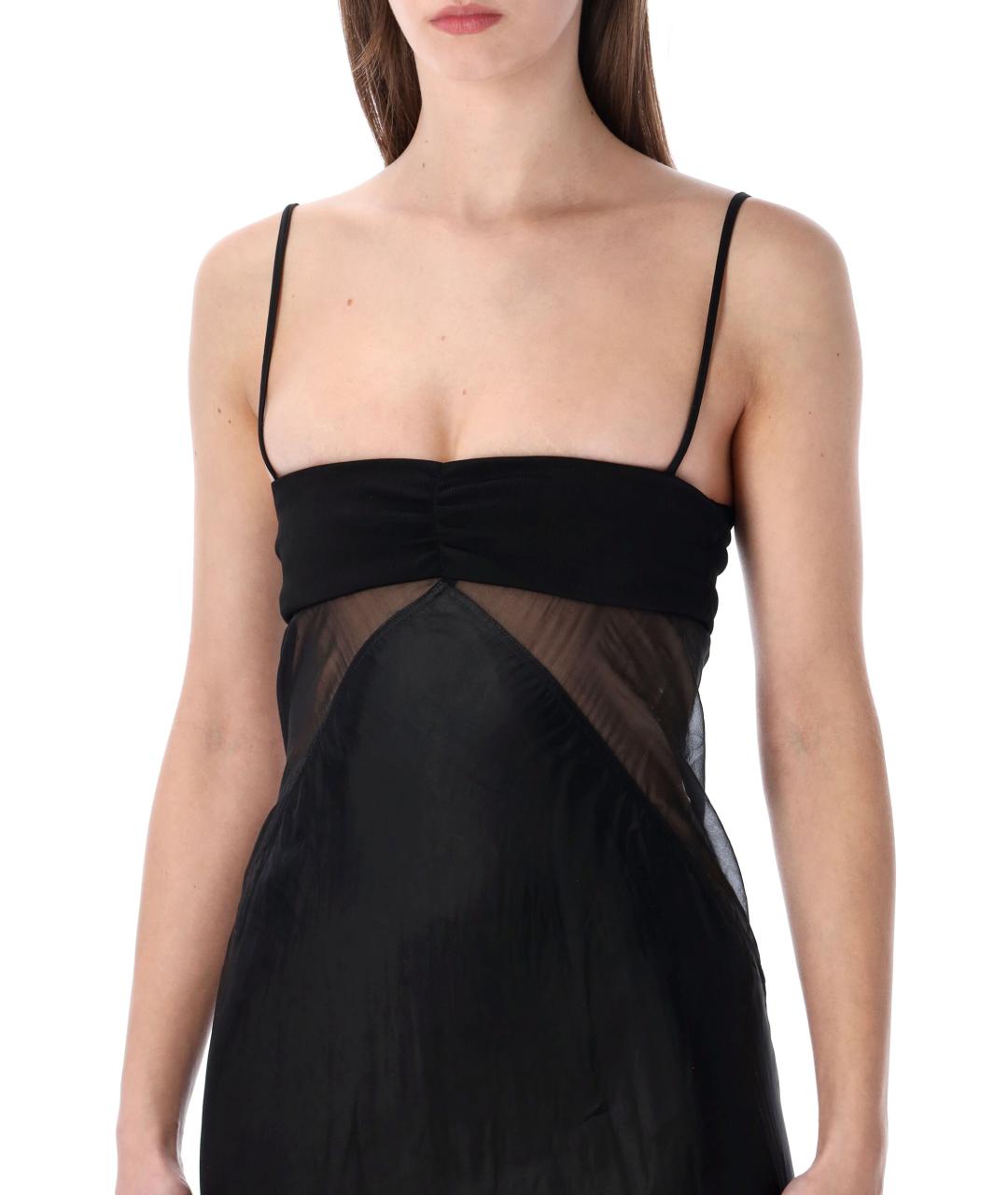 RICK OWENS Черное вискозное вечернее платье, фото 3