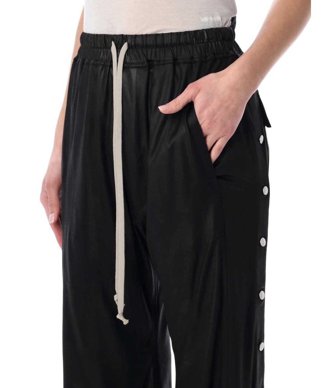 RICK OWENS DRKSHDW Черные ацетатные брюки широкие, фото 3