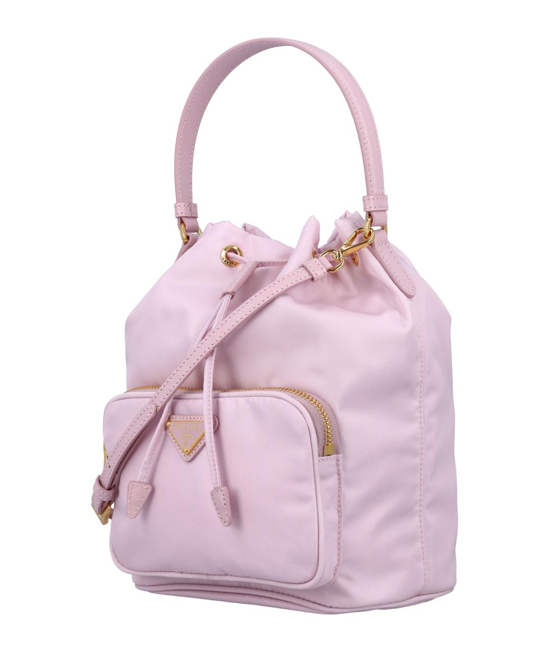 PRADA Розовая синтетическая сумка через плечо, фото 3