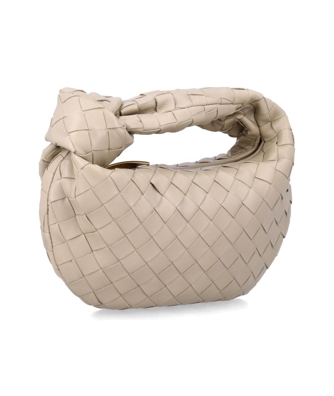 BOTTEGA VENETA Бежевая кожаная сумка с короткими ручками, фото 2