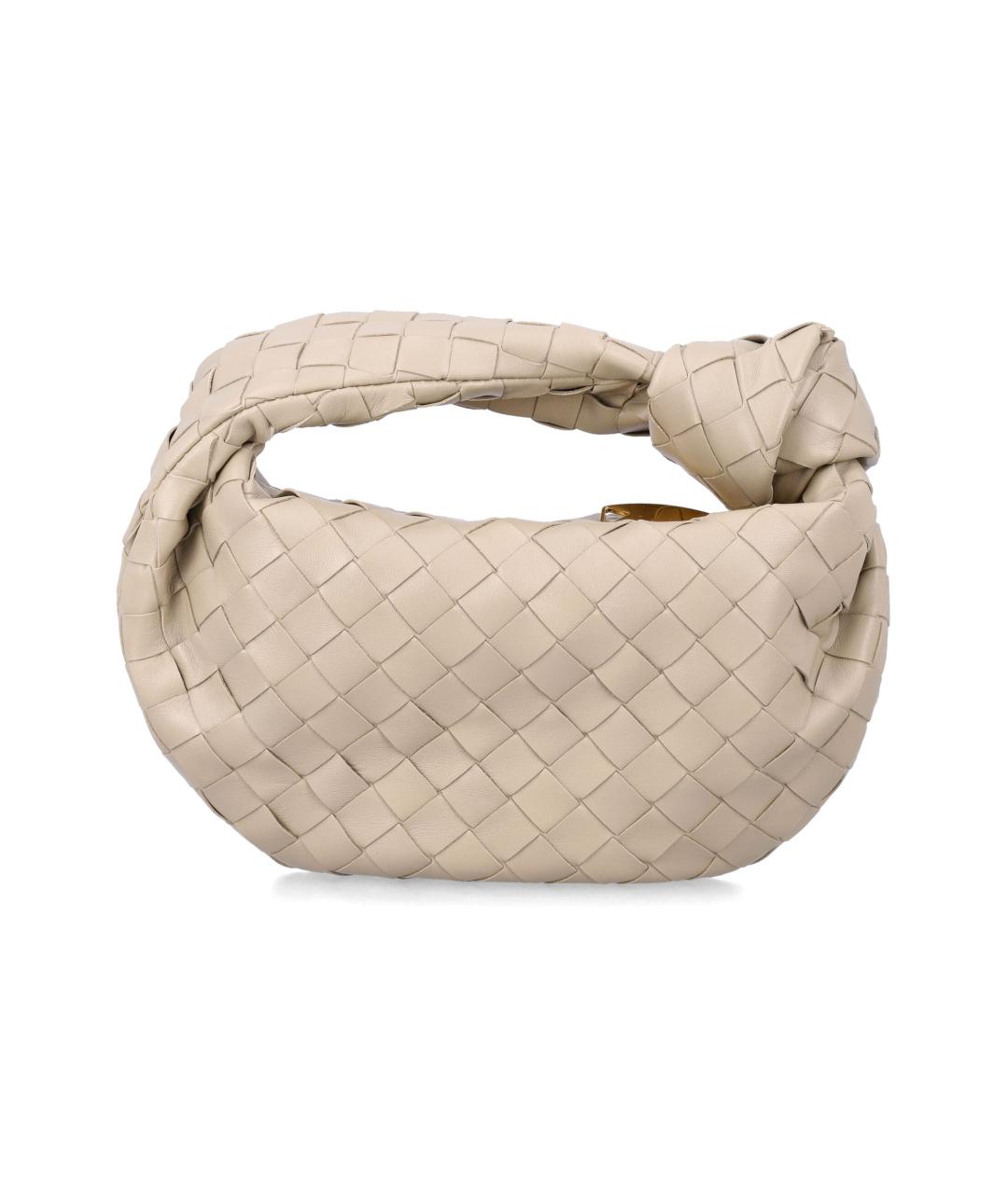 BOTTEGA VENETA Бежевая кожаная сумка с короткими ручками, фото 3