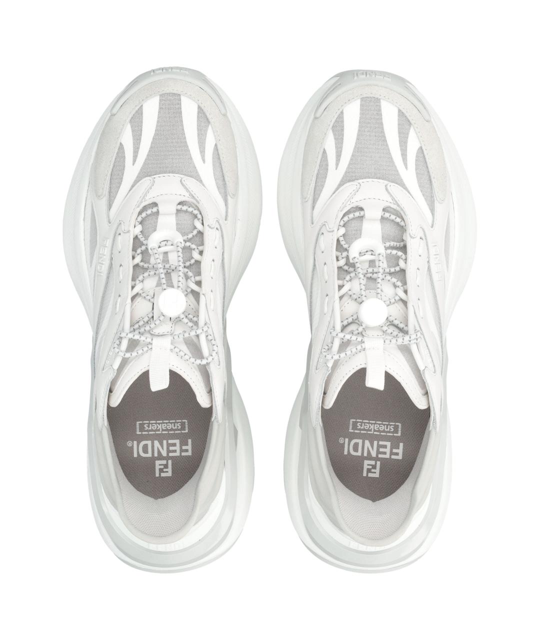 FENDI Белые кроссовки, фото 2