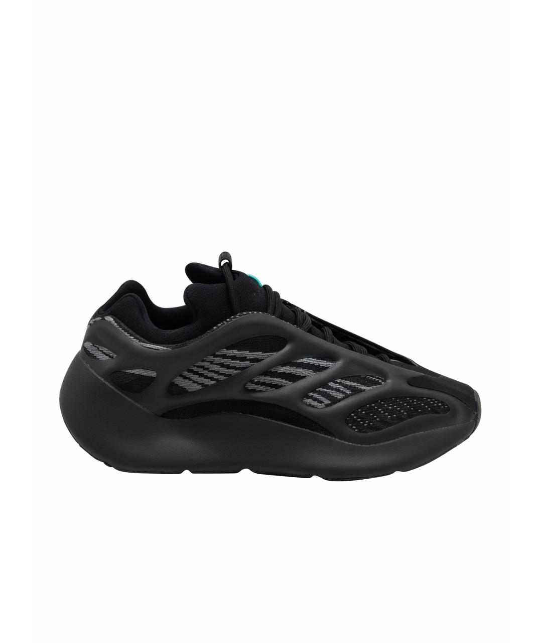 ADIDAS YEEZY Черные замшевые низкие кроссовки / кеды, фото 1