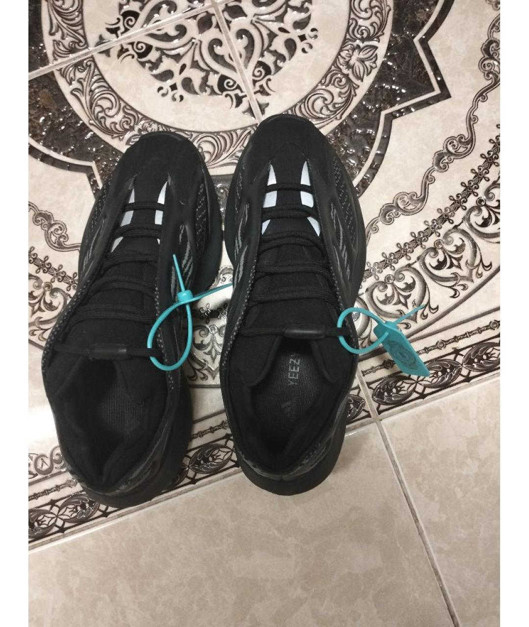 ADIDAS YEEZY Черные замшевые низкие кроссовки / кеды, фото 3