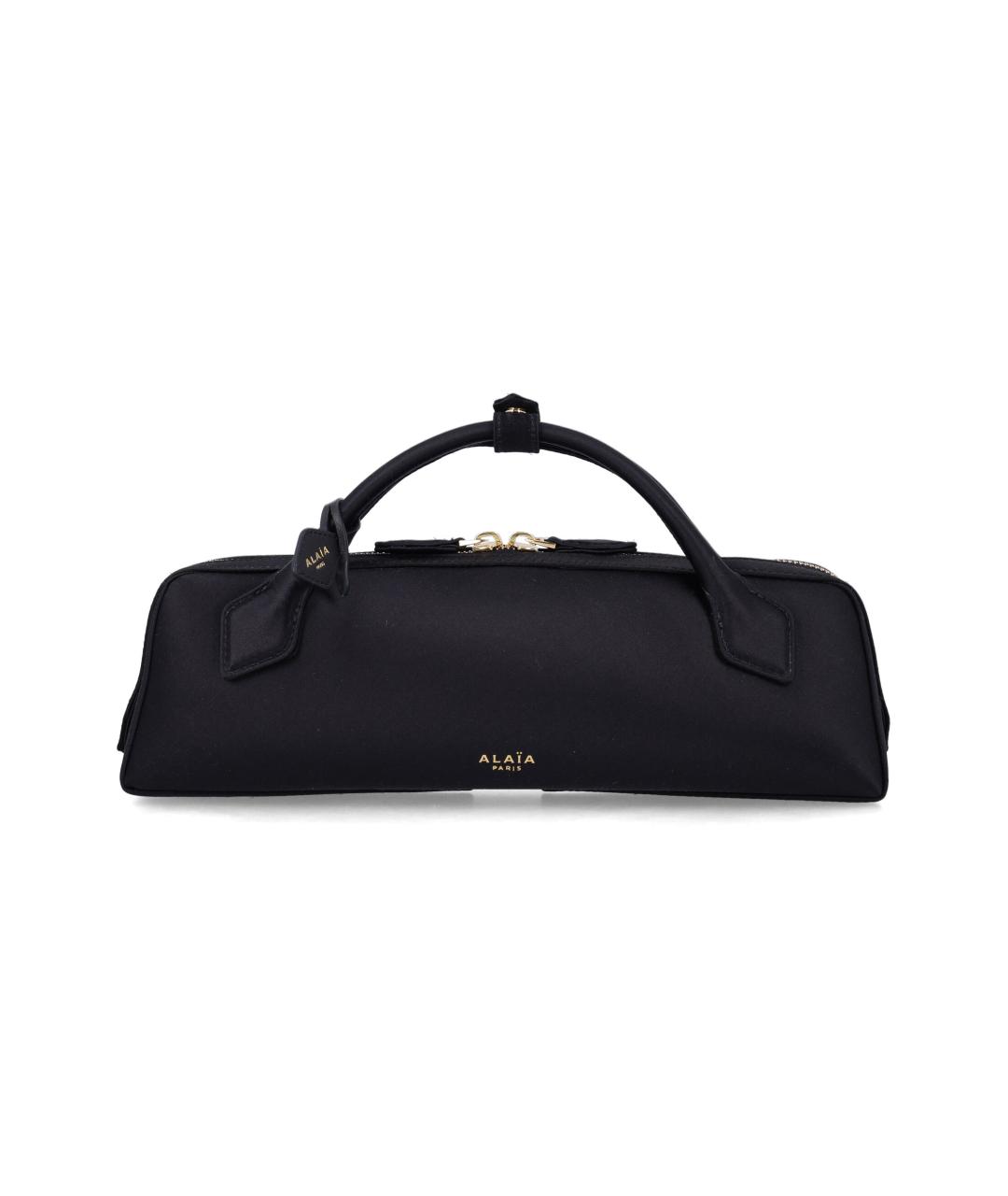 ALAIA Черная шелковая сумка с короткими ручками, фото 1