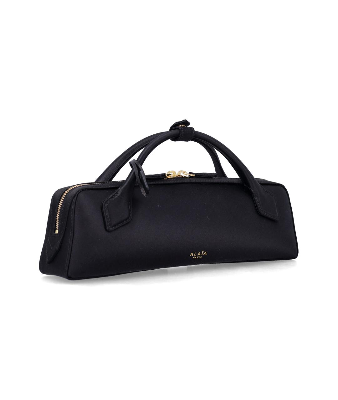 ALAIA Черная шелковая сумка с короткими ручками, фото 2