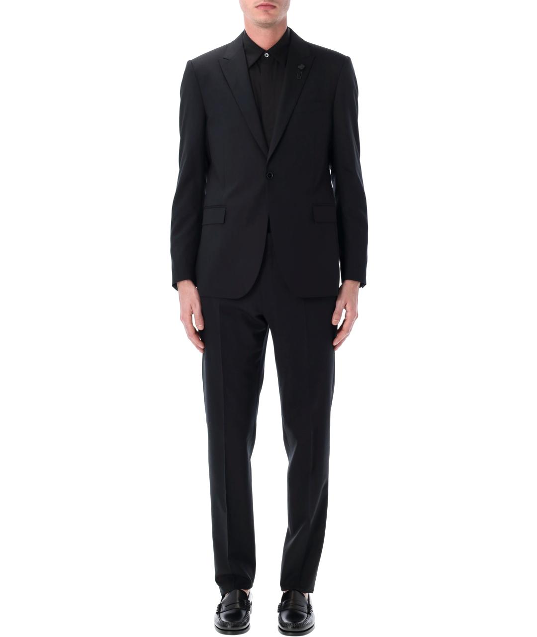 LARDINI Черный классический костюм, фото 1