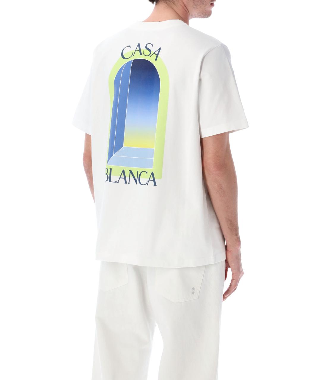 CASABLANCA Белая хлопковая футболка, фото 2