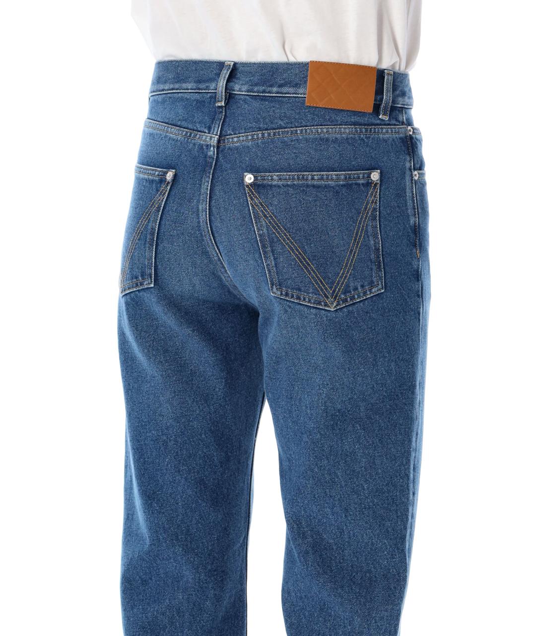 BOTTEGA VENETA Синие хлопковые джинсы скинни, фото 3