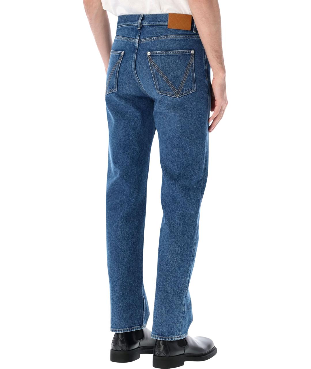 BOTTEGA VENETA Синие хлопковые джинсы скинни, фото 2