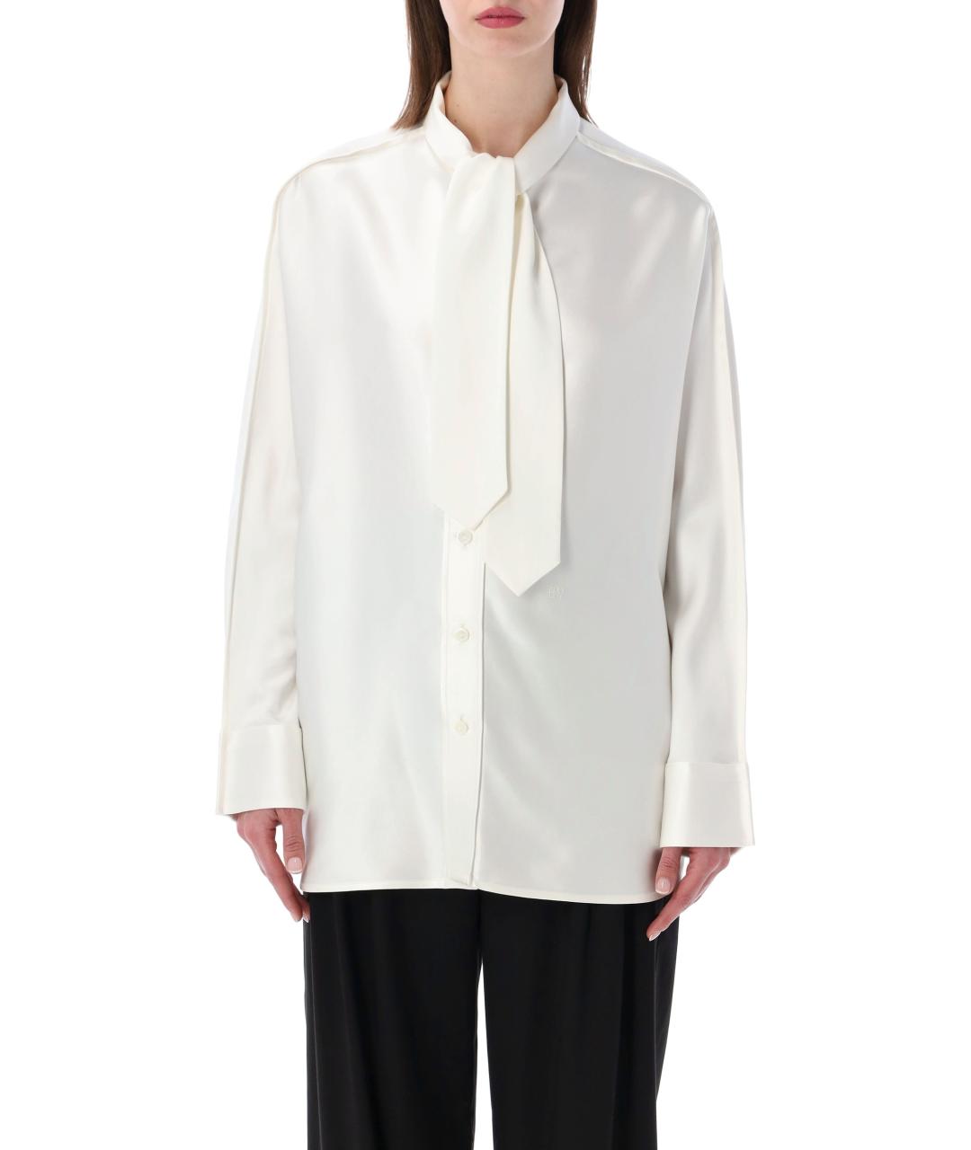 BOTTEGA VENETA Белая шелковая рубашка, фото 1