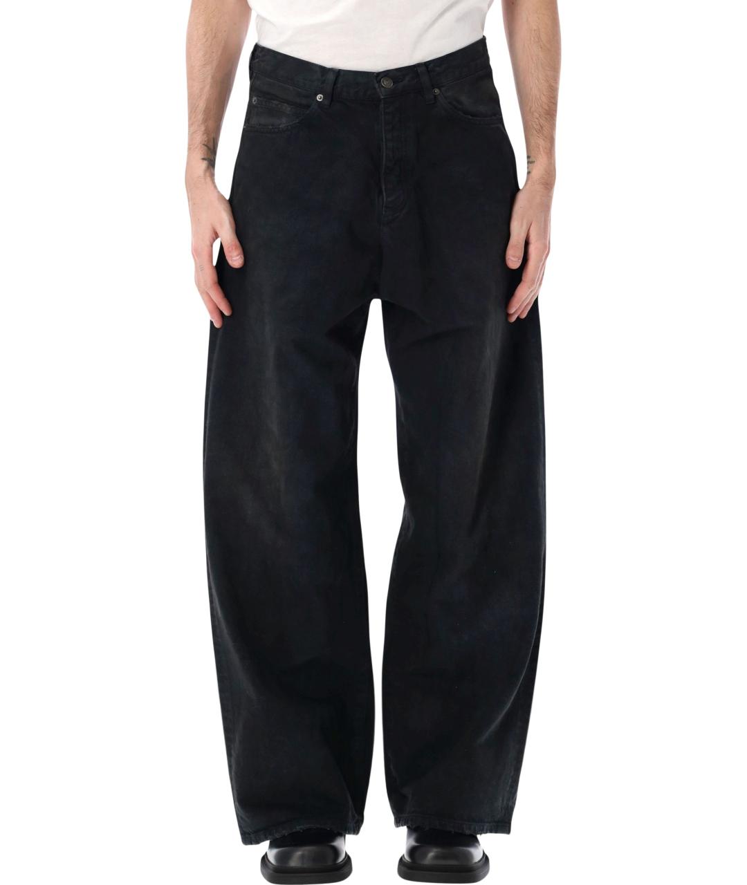 BALENCIAGA Черные хлопковые прямые джинсы, фото 1