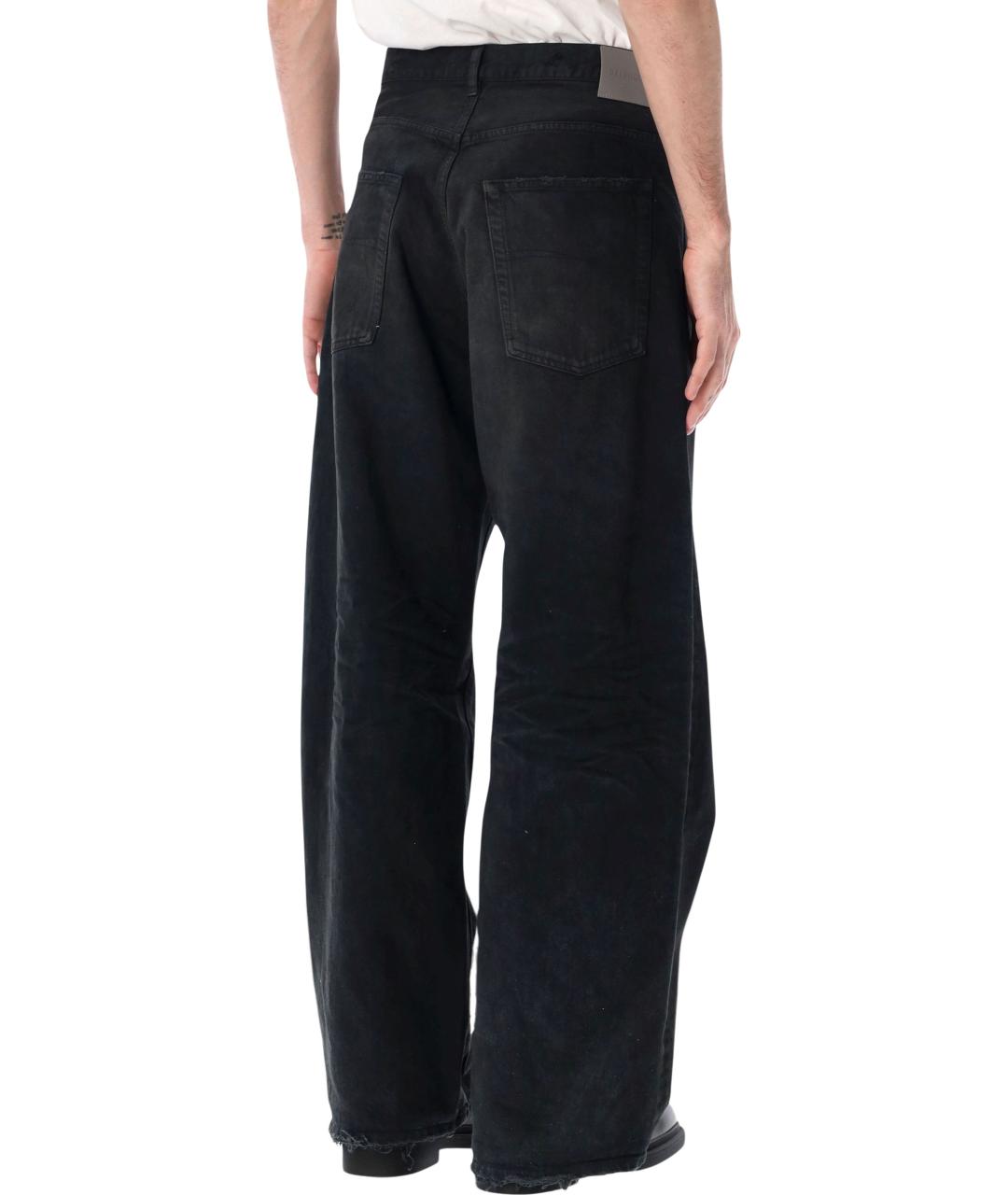 BALENCIAGA Черные хлопковые прямые джинсы, фото 2