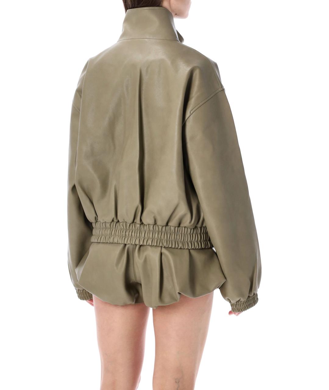 THE FRANKIE SHOP Зеленая полиэстеровая куртка, фото 2