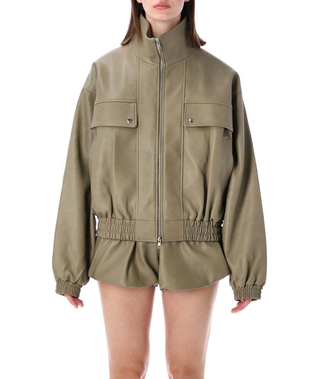 THE FRANKIE SHOP Зеленая полиэстеровая куртка, фото 1