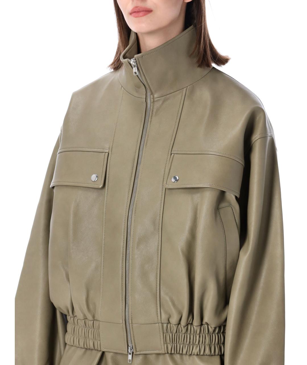 THE FRANKIE SHOP Зеленая полиэстеровая куртка, фото 3