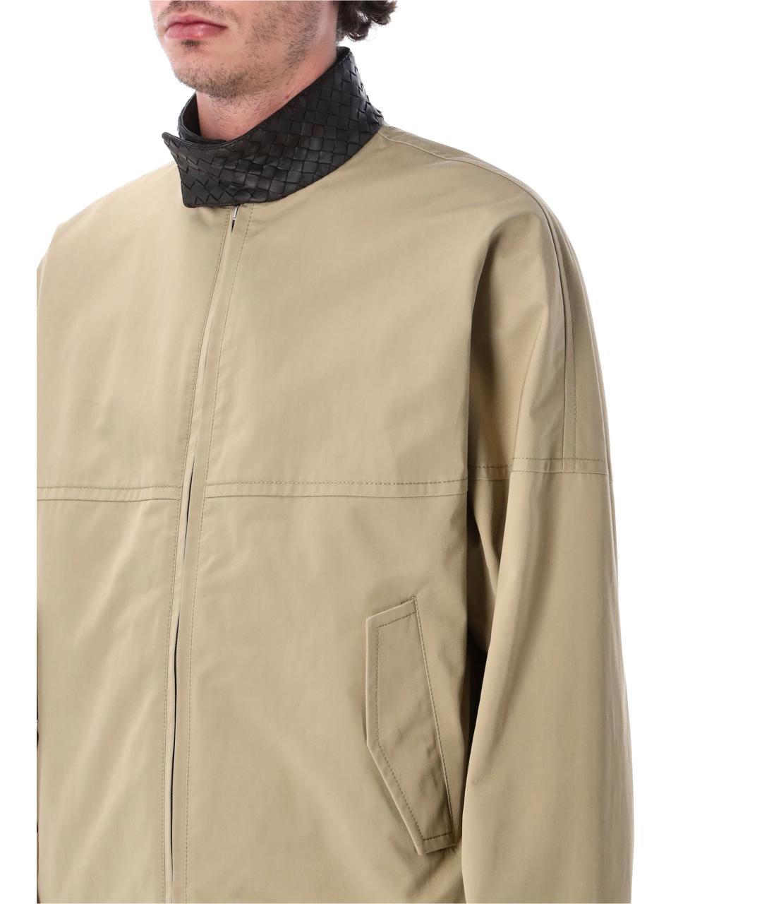 BOTTEGA VENETA Бежевая хлопковая куртка, фото 3