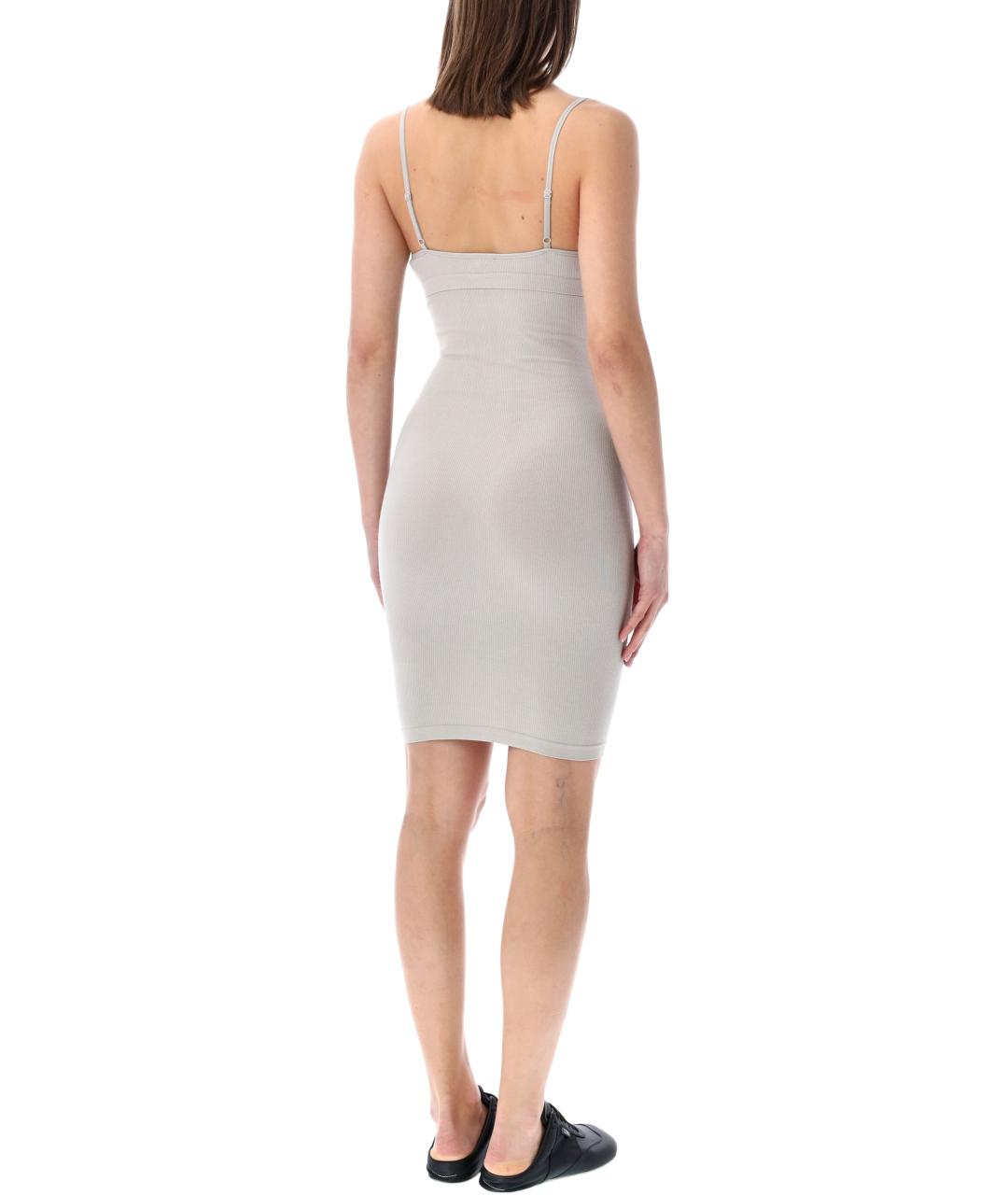 MM6 MAISON MARGIELA Серое хлопковое повседневное платье, фото 2