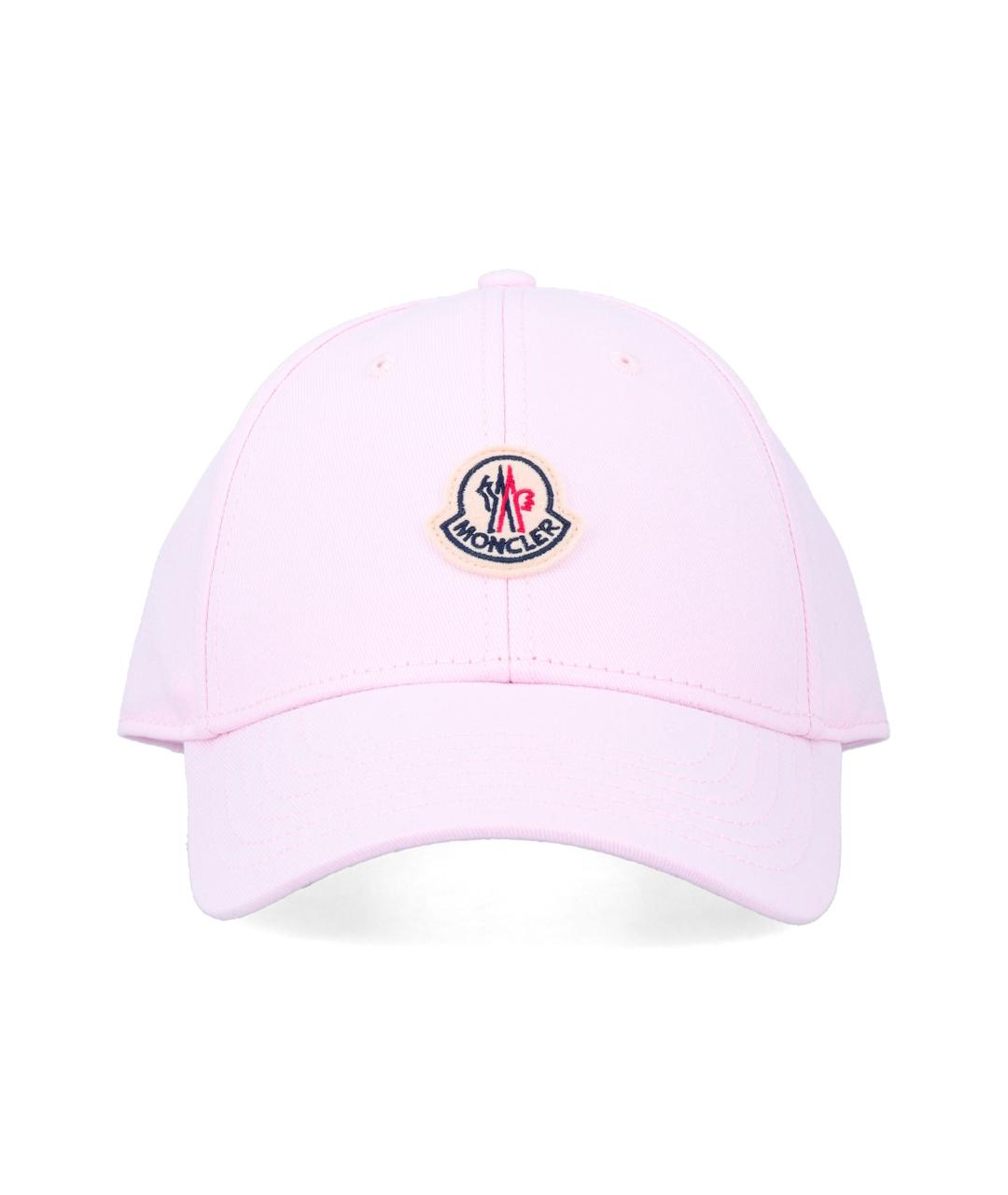 MONCLER Розовая хлопковая кепка, фото 1