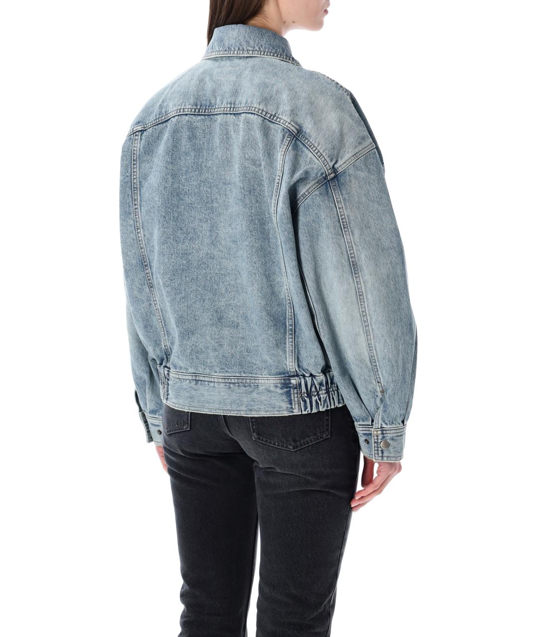 SAINT LAURENT Голубая хлопковая куртка, фото 2